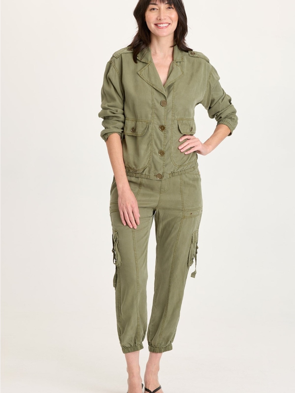 XCVI Miro Twill Bomber Jacket Espalier Pigment